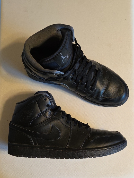 Jordan Other - NIKE Air Jordan 1 Mid Triple Black Sneakers